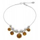 Bracelet en Ambre cognac et Argent 925/1000