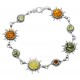 Bracelet Soleil en Argent et Ambre