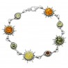 Bracelet Soleil en Argent et Ambre