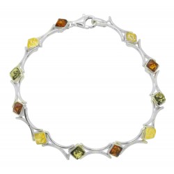 Bracelet d'ambre forme carré