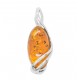 Pendentif Argent et Ambre naturel 