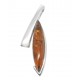 Pendentif ambre cognac et argent 925/1000