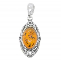 Pendentif en Ambre et Argent 925/1000