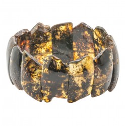 Gros bracelet en ambre vert brut