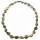 Collier Ambre multicolore forme olive taillé