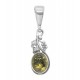 Pendentif en Argent et Cabochon Ambre miel