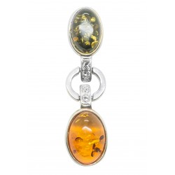 Amber and silver pendant 925/1000