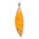Pendentif en ambre miel et argent