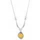 Collier en argent 925/1000 et ambre vert
