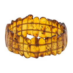 Bracelet d'ambre naturel couleur cognac