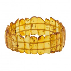 Bracelet d'ambre naturel couleur cognac