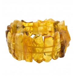 Bracelet d'ambre naturel couleur cognac