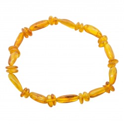 Bracelet adulte d'ambre miel