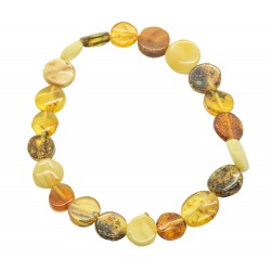 Collier d'ambre naturel multicolore