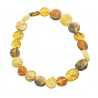 Collier d'ambre naturel multicolore