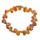 Bracelet d'ambre adulte multicolore - pétales