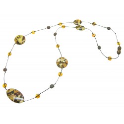 Collier d'ambre adulte avec des pierres d'ambre mosaique