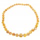 Collier d'ambre naturel multicolore
