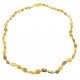 Natural green amber necklace
