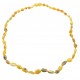 Collier adulte en ambre vert naturel