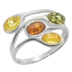 Multicolor ambre ring