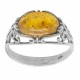 Vintage green amber ring