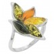 Multicolor ambre ring