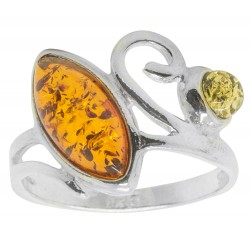 Multicolor ambre ring