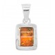 Pendentif en Ambre cognac et Argent 