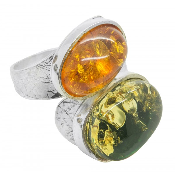 Multicolor ambre ring