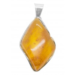 Pendentif ambre royal et argent