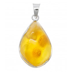 Pendentif ambre royal et argent