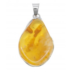 Pendentif ambre royal et argent