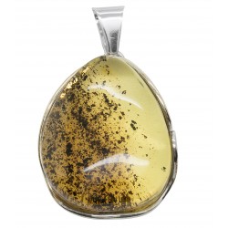 Pendentif ambre royal et argent