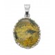 Pendentif ambre royal et argent