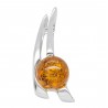 Pendentif Argent avec perle ambre cognac