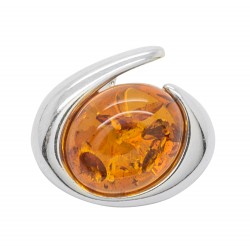 Pendentif en ambre et Argent circulaire