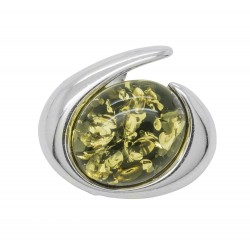 Pendentif en ambre et Argent circulaire