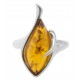 Bague Ambre cognac et Argent 925/1000