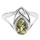Bague en Ambre vert et Argent style celtic