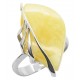 Bague ambre royal et argent