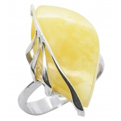 Bague ambre royal et argent