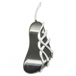 Pendentif d'ambre cerise et d'argent style celtique