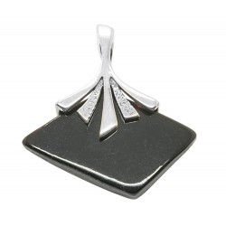 Pendentif d'ambre cerise et d'argent 925/1000