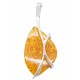Gros pendentif en ambre miel et argent 925/1000