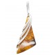 Pendentif ambre et argent 925/1000 en forme de triangle