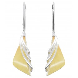 boucles d'oreilles ambre et argent