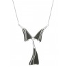 Collier d'ambre couleur cerise et argent 925/1000