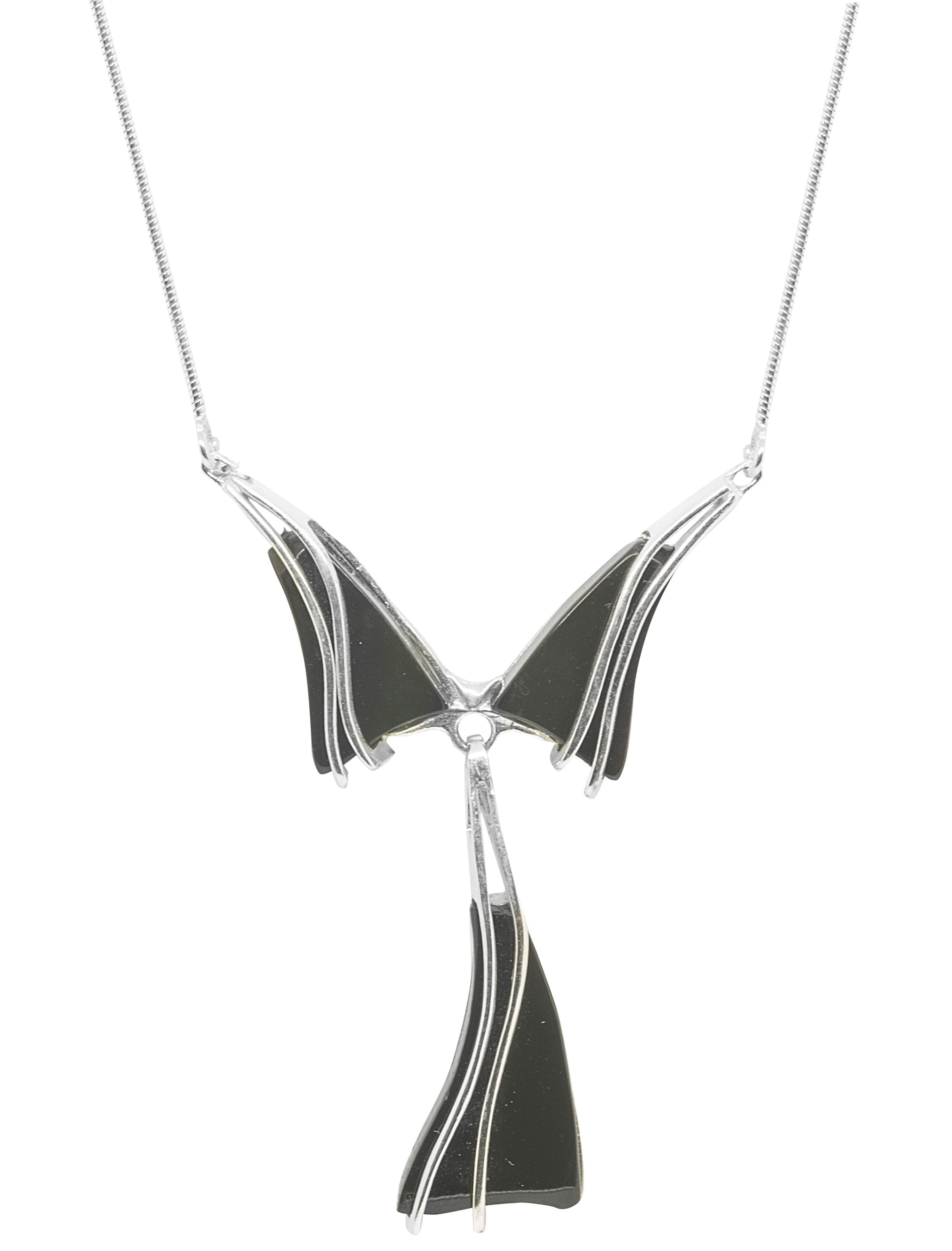 Collier En Argent 925 Avec Ambre - Pendentif Goutte, Occasion, Pierre Naturelle