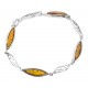 Bracelet d'ambre miel et argent 925/1000